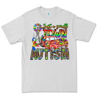 Dove Grey Just a Girl Small Town Autism Premium Tee - CowhideDigitalArt