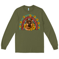 Army Green german shepherd rainbow Long Sleeve Tee - Artiststas