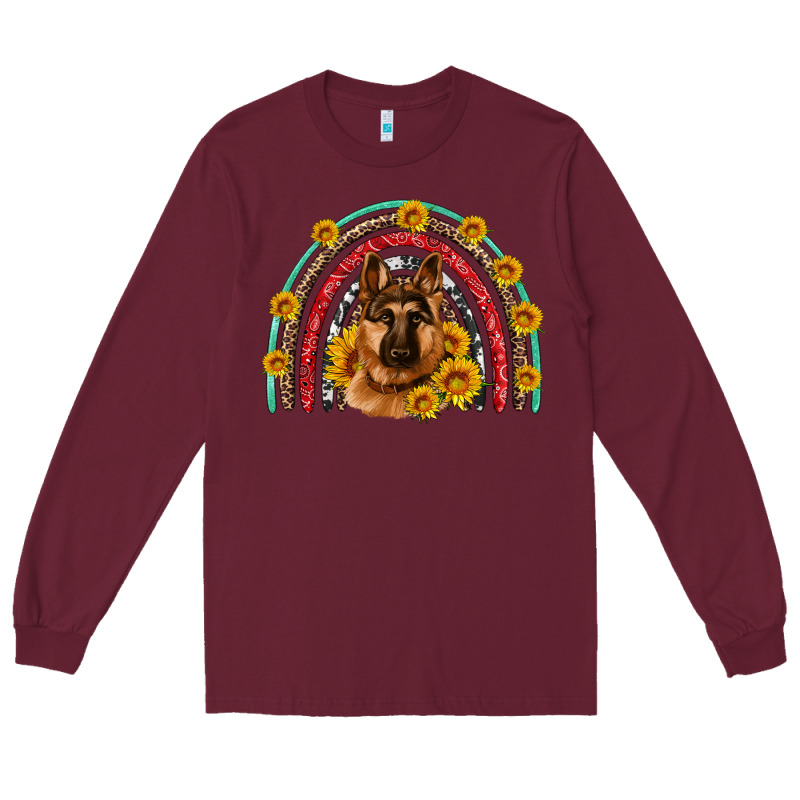 German Shepherd Rainbow Long Sleeve Tee by Artiststas | Teevron