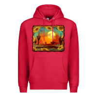Cardinal western desert sunset background Premium Hoodie - RanaPortraitStore