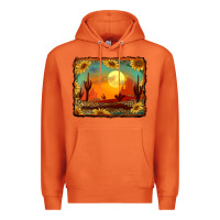 Carrot western desert sunset background Premium Hoodie - RanaPortraitStore