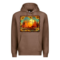 Chestnut western desert sunset background Premium Hoodie - RanaPortraitStore