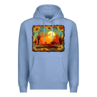 Colony Blue western desert sunset background Premium Hoodie - RanaPortraitStore