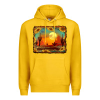 Lemon western desert sunset background Premium Hoodie - RanaPortraitStore