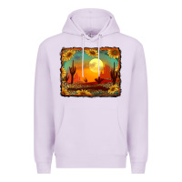Lilac western desert sunset background Premium Hoodie - RanaPortraitStore