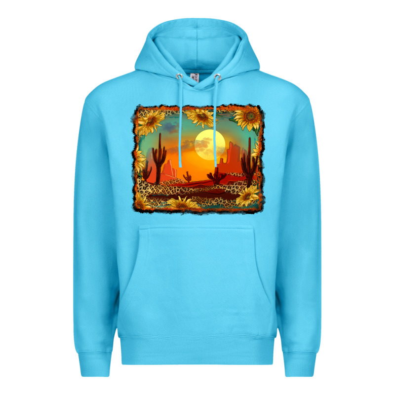 Western Desert Sunset Background Premium Hoodie by RanaPortraitStore | Teevron