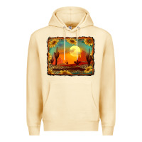 Pina Colada western desert sunset background Premium Hoodie - RanaPortraitStore