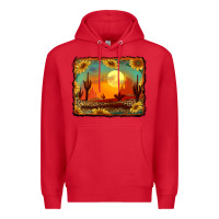 Red western desert sunset background Premium Hoodie - RanaPortraitStore