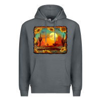 Rock western desert sunset background Premium Hoodie - RanaPortraitStore