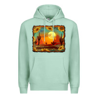 Seafoam western desert sunset background Premium Hoodie - RanaPortraitStore