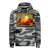 Slate Camo western desert sunset background Premium Hoodie - RanaPortraitStore