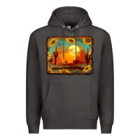 Smoke western desert sunset background Premium Hoodie - RanaPortraitStore