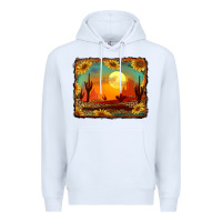 White western desert sunset background Premium Hoodie - RanaPortraitStore
