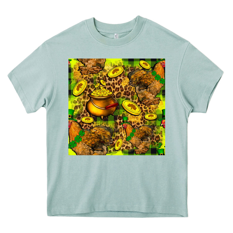 St. Patrick's Chicken With Pot Of Gold Heavy Core Tee by FaDigitalArtStudio | Teevron