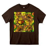 Chocolate Brown St. Patrick's Chicken With Pot Of Gold Heavy Core Tee - FaDigitalArtStudio