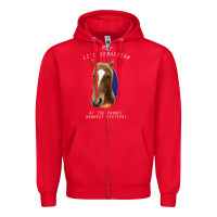 Red I met lil Sebastian Zipper Hoodie - Bettercallsaul