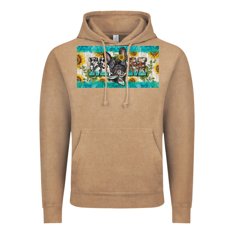 French Bulldog Mom License Plate Template Vintage Hoodie by BarkalooDesign | Teevron
