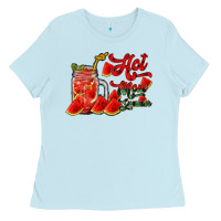 Baby Blue hot mom summer watermelon Ladies Tee - RacoonDesign