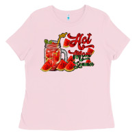 Bubblegum Pink hot mom summer watermelon Ladies Tee - RacoonDesign