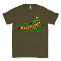Army Green Kentucky map St. Patrick's Day Classic Tee - FaDigitalArtStudio