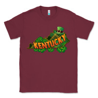 Burgundy Kentucky map St. Patrick's Day Classic Tee - FaDigitalArtStudio