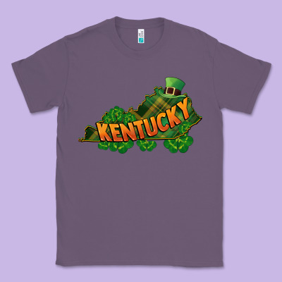 Kentucky Map St. Patrick's Day Classic Tee Designed By Fadigitalartstudio