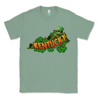 Sage Kentucky map St. Patrick's Day Classic Tee - FaDigitalArtStudio