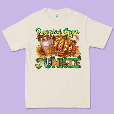 Pumpkin Spice Junkie Premium Tee Designed By Cowhidedigitalart