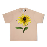 Burro Black Eyed Susan Flower Illustrations Urban Heavy Tee - LillyAllenDesigns