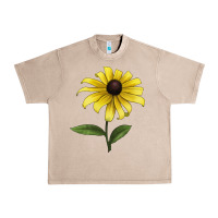 French Oak Black Eyed Susan Flower Illustrations Urban Heavy Tee - LillyAllenDesigns