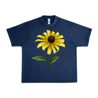 Navy Black Eyed Susan Flower Illustrations Urban Heavy Tee - LillyAllenDesigns