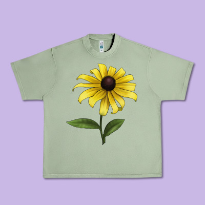 Black Eyed Susan Flower Illustrations Urban Heavy Tee Designed By Lillyallendesigns