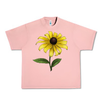 Salmon Black Eyed Susan Flower Illustrations Urban Heavy Tee - LillyAllenDesigns