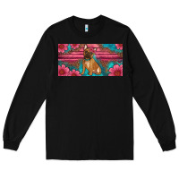 French Bulldog Floral License Plate Long Sleeve Tee | Teevron