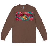 Chestnut french bulldog floral license plate Long Sleeve Tee - Artiststas