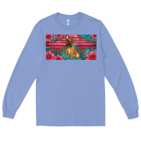 Colony Blue french bulldog floral license plate Long Sleeve Tee - Artiststas