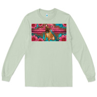Matcha french bulldog floral license plate Long Sleeve Tee - Artiststas