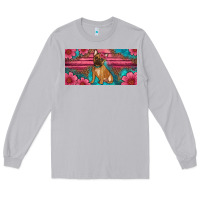 Moon Dust french bulldog floral license plate Long Sleeve Tee - Artiststas