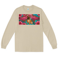 Mushroom french bulldog floral license plate Long Sleeve Tee - Artiststas