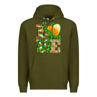 Army Green st.patricks nurse love heart stethoscope Premium Hoodie - BarkalooDesign