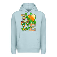 Blue Mist st.patricks nurse love heart stethoscope Premium Hoodie - BarkalooDesign