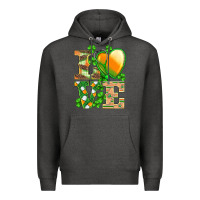 Charcoal Heather st.patricks nurse love heart stethoscope Premium Hoodie - BarkalooDesign