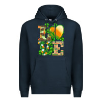 Navy st.patricks nurse love heart stethoscope Premium Hoodie - BarkalooDesign