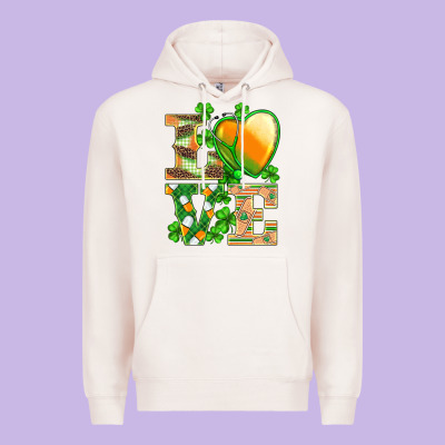 St.patricks Nurse Love Heart Stethoscope Premium Hoodie Designed By Barkaloodesign