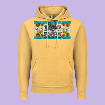 Dog Mom French  Bulldog License Plate Template Vintage Hoodie Designed By Barkaloodesign