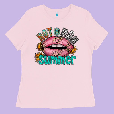 Hot Mom Summer Ladies Tee Designed By Racoondesign