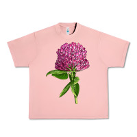 Salmon Red Clover Illustrations Urban Heavy Tee - LillyAllenDesigns