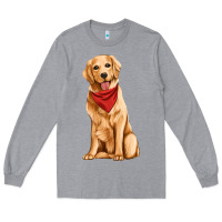 Heather Grey golden retriever Long Sleeve Tee - Artiststas