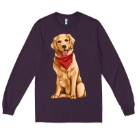 Plum golden retriever Long Sleeve Tee - Artiststas