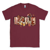 Burgundy football love Classic Tee - FaDigitalArtStudio